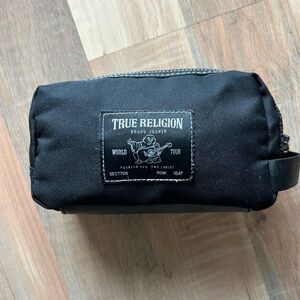 True Religion Black Travel Pouch